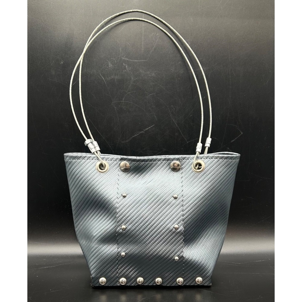 Hardwear by Renee Split Woven Silver Industrial Purse Handmade in USA‎